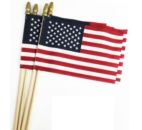 Shipping Fast USA American US Stick Mini Small Hand Held Flag For Sport Parade Party Festival Decorations