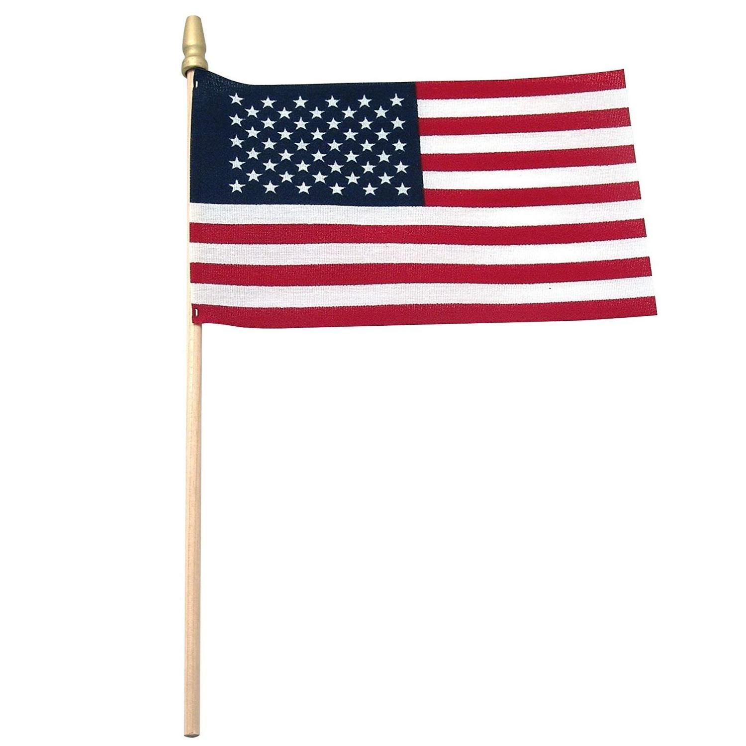 Shipping Fast USA American US Stick Mini Small Hand Held Flag For Sport Parade Party Festival Decorations