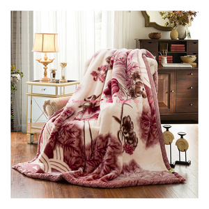 Wholesale Faux Mink Fleece Blanket 2 Ply Reversible Silky Soft Plush Warm Blanket for Autumn Winter