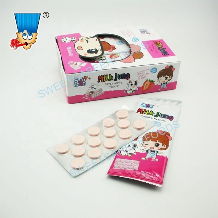 blister fruit flavor milk pressed tablet candy sweets