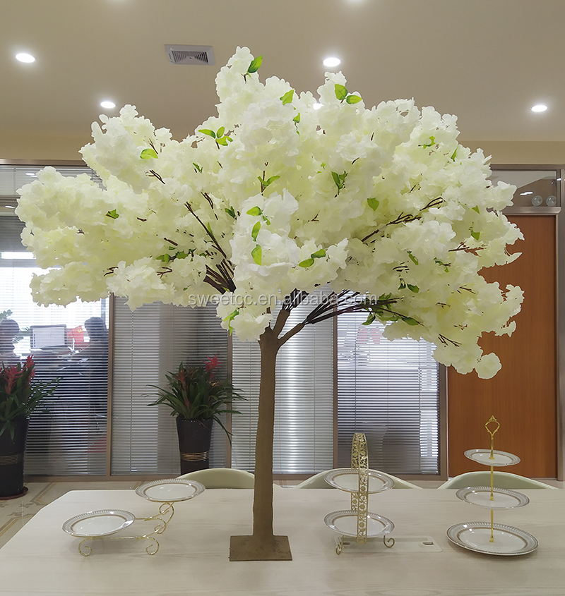 1.4 m white cherry blossom tree small artificial cherry blossom tree wedding table centerpiece