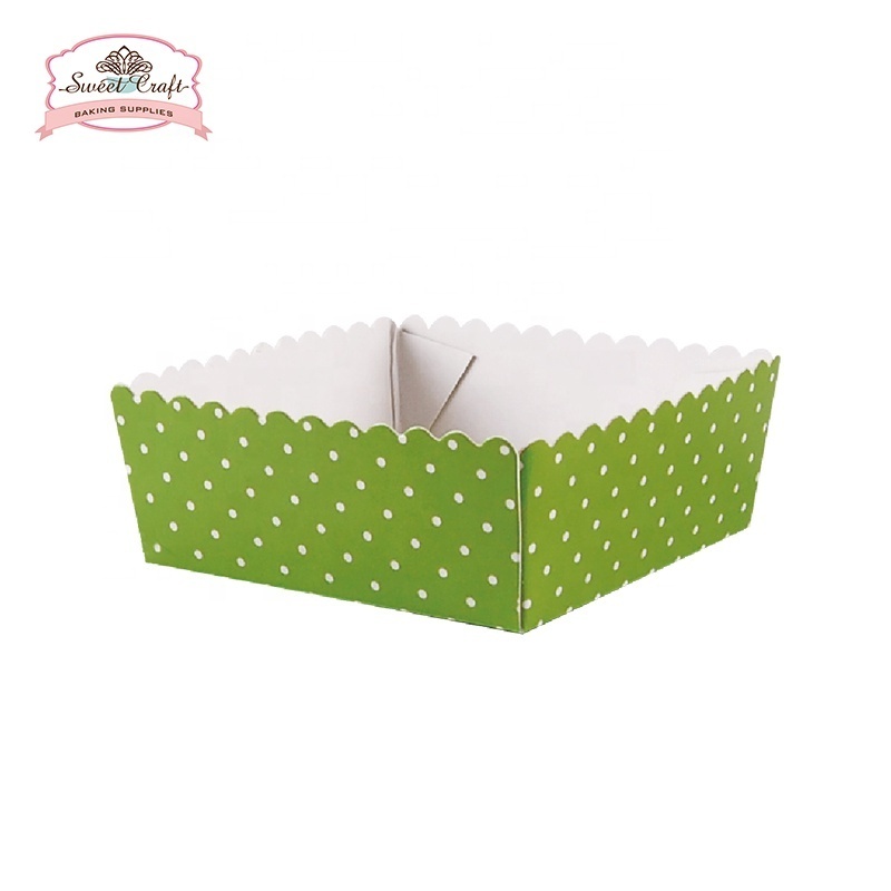 High temperature oil proof Heat resistant homemade paper square muffin baking cups Square cupcake linings