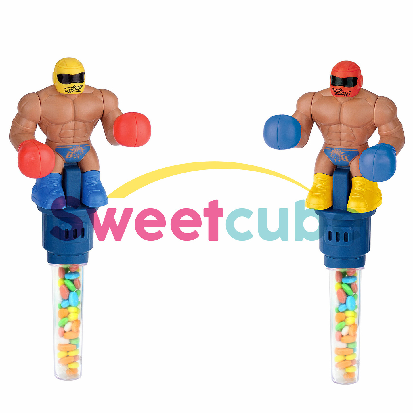 new arrivals Hot sale candy toys with tube  boxing toy sword man gun man