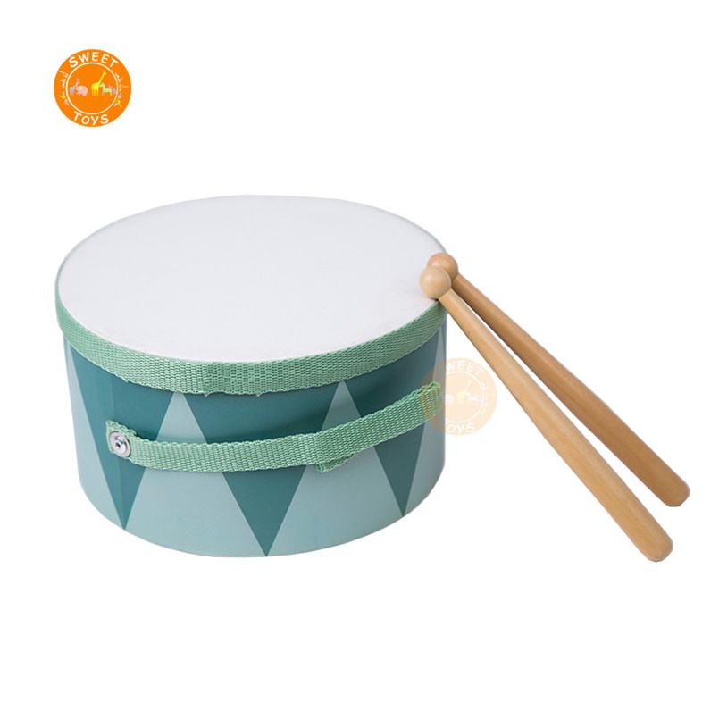 Wooden montessori music educational instrument drum toy set for kids