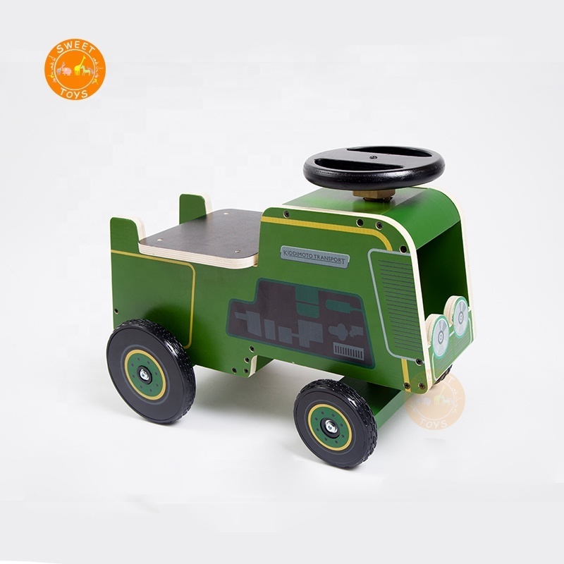 New Design Wooden Kids Ride on Car with 4 Wheels Motor Transport Toy for Toddler Play