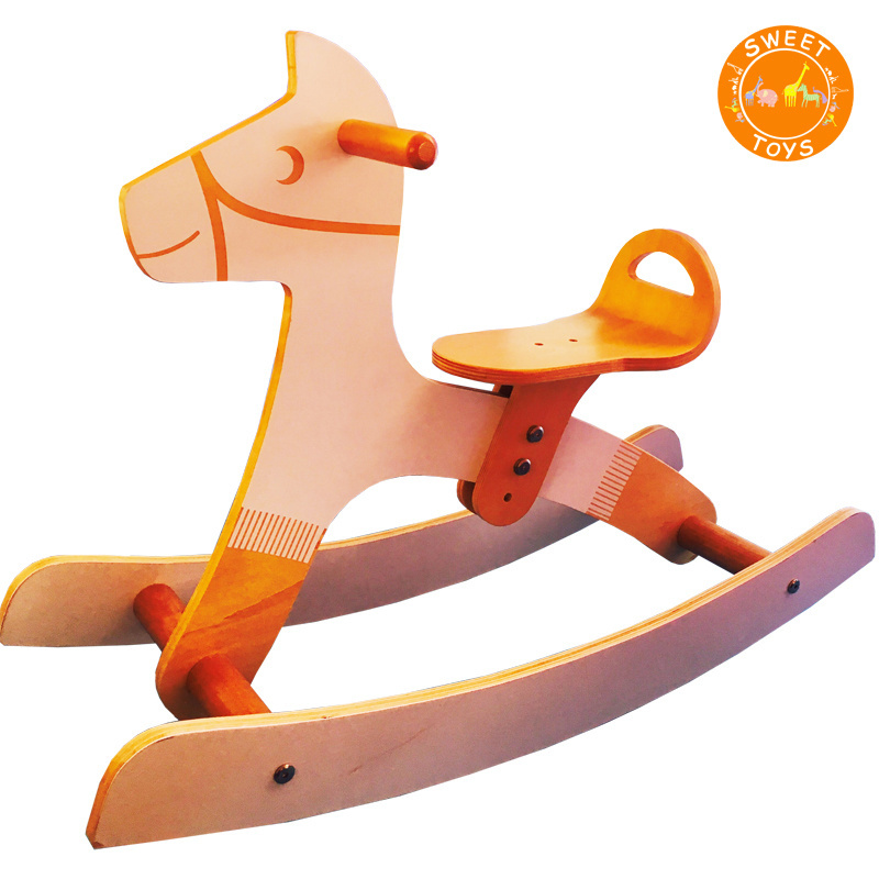 Classic Wooden Rocking Horse toy, Ride On Toys Rocker in Traditional Style for Toddler Kids, Little Boys & Girls, Baby