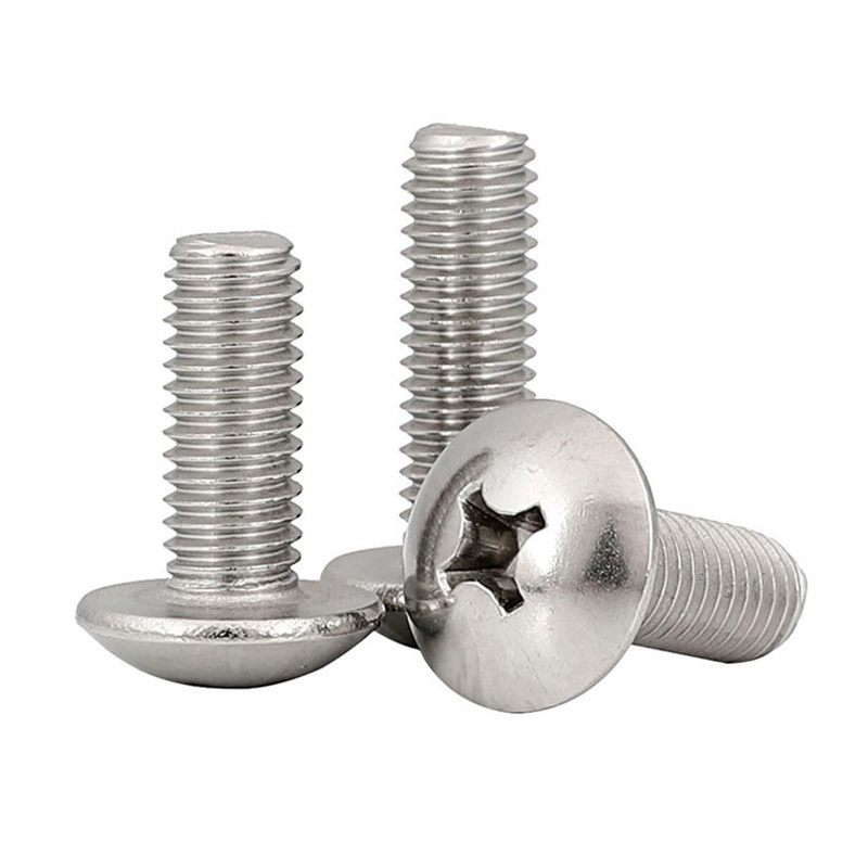 SS304 stainless truss head screw M2-M8 truss head machine screw