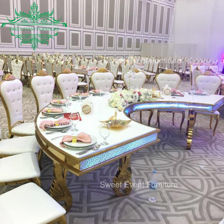 queen crown golden stainless steel rental banquet chairs made in china for sale