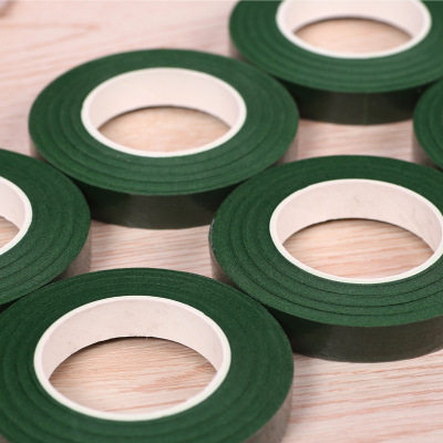 Green 1.2cm Waterproof Florists Anchor Adhesive Tape Stem Wrap Decorative Floral Wire Green Florist Tape For Flowers