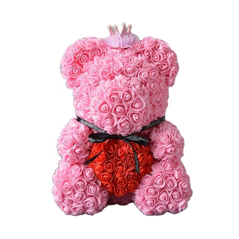 Christmas Decorations Popular Rose Teddy Bear Unicorn Decorative Materials 3.5cm PE Artificial Mini Foam Rose Head