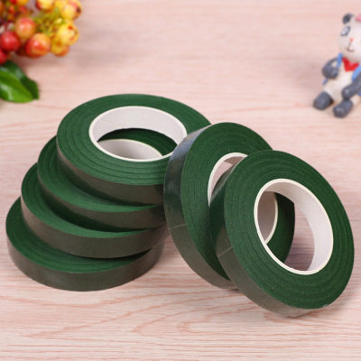 Green 1.2cm Waterproof Florists Anchor Adhesive Tape Stem Wrap Decorative Floral Wire Green Florist Tape For Flowers