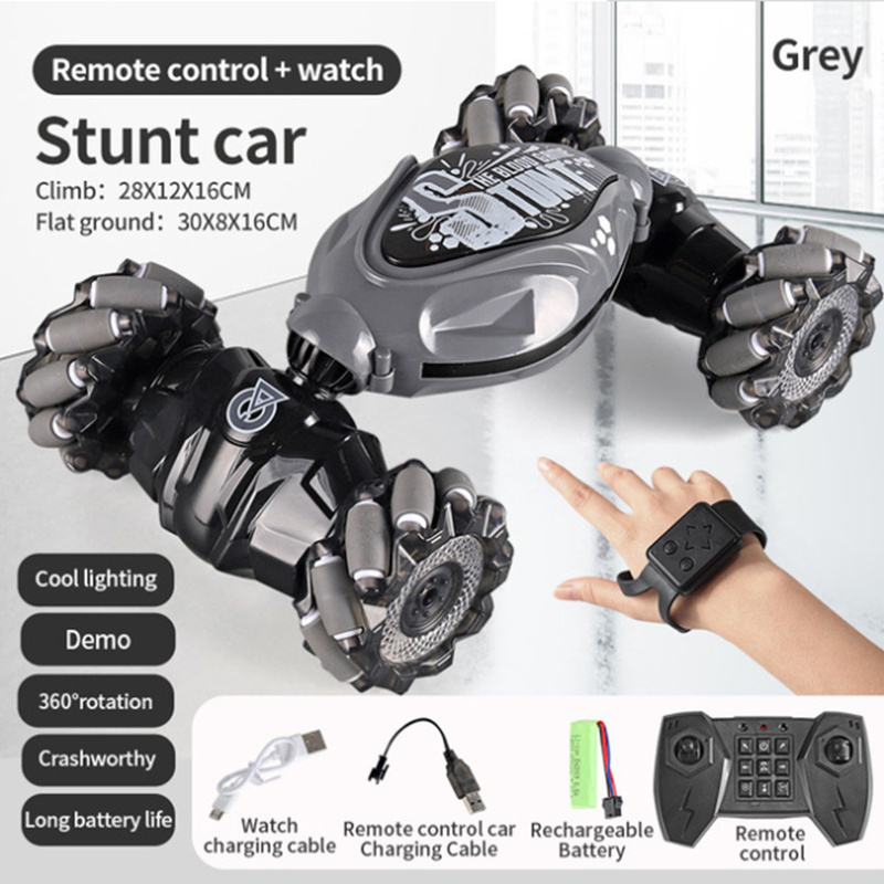 kids RC Car Radio Gesture Induction 360 Stunt Rolling Twisting Climbing Car Watch Double Sided Control Stunt Rc Car Toy K1