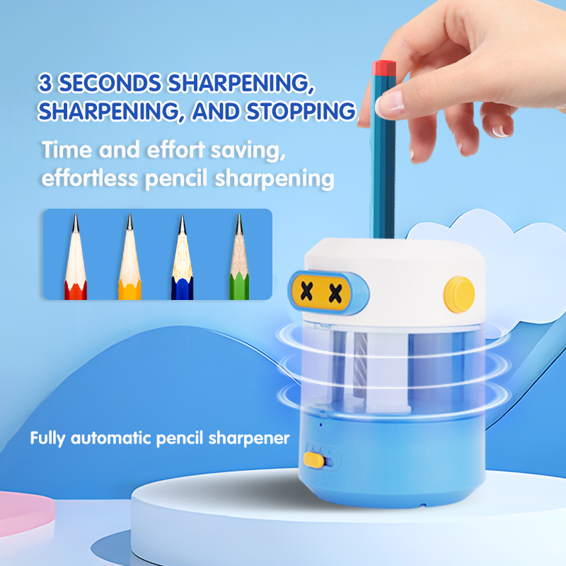 BTJ Electric Batteries Mechanical Pencil Sharpener Electronic Press Sensing Automatic Pencil Sharpener For Kid Student L1