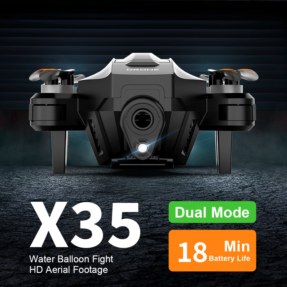 kids beginner drone with camera 4k dual optical flow 100m phone control drone hd aerial fpv drone gel ball launcher toy