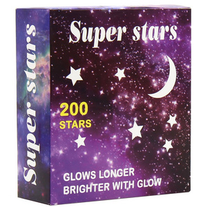 200pcs stars with 1 pcs moon glow wall stickers   stars glow in the dark 201pcs in one3d stars glow in the dark wall stickers