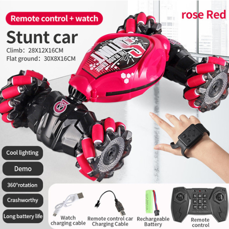 kids RC Car Radio Gesture Induction 360 Stunt Rolling Twisting Climbing Car Watch Double Sided Control Stunt Rc Car Toy K1