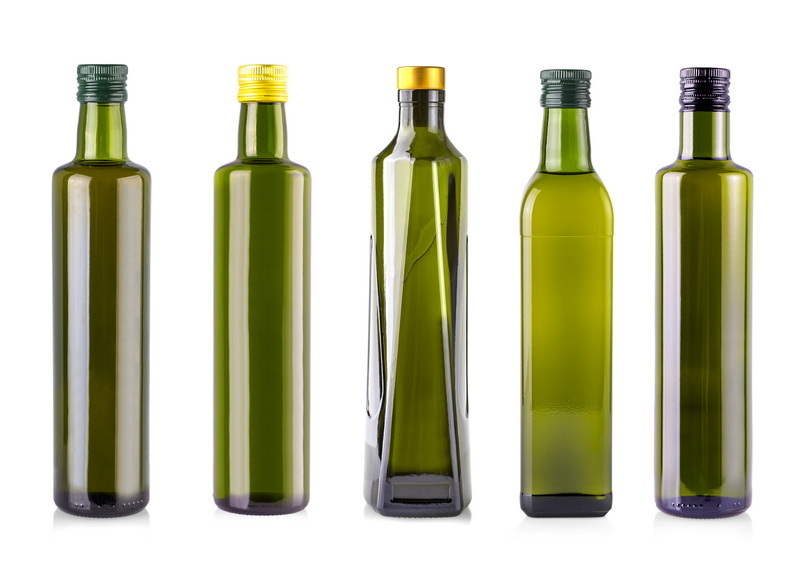 porcelain Bulk Food Grade 250ml 500ml 750ml 1000ml Round Clear Amber Dark Green Marasca Glass Olive Oil Bottle