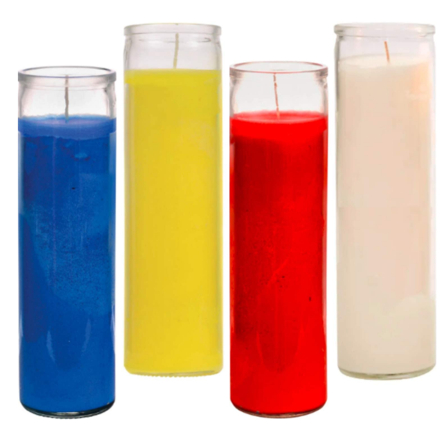 Wholesale Cheap Price 8 inch Empty Glass Jar 7 Days Votive Candles Spiritual Candles Church Prayer Religious Glass Candle Jar