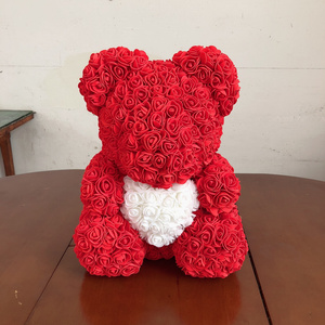 DIY Wholesale Rose Flower Foam Bear DIY Styrofoam Wedding Bear