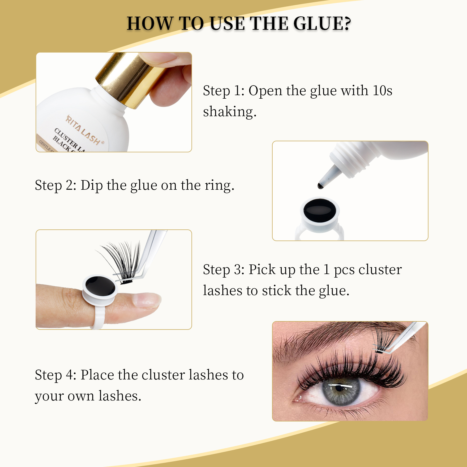 SWEET LASH Strong Glue Fast Drying Professional Lash Extension Cluster Glue Private Label Eyelash Adhesive