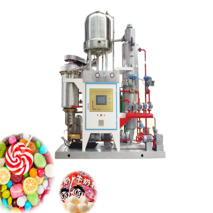 vacuum sugar cooker  soft and hard candy constantly mixed and stirred successive vacuum membrane boil