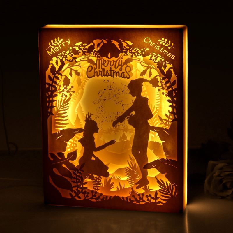 Wholesale Paper Craft Shadow Picture Box Frame 3D Art Photo Frame Paper Cut Light Box