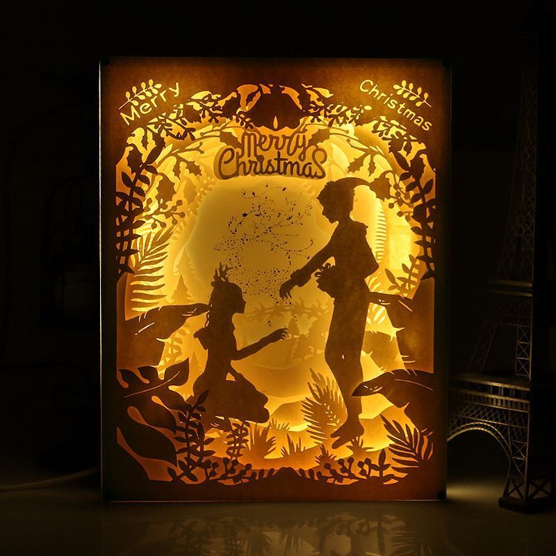 Wholesale Paper Craft Shadow Picture Box Frame 3D Art Photo Frame Paper Cut Light Box