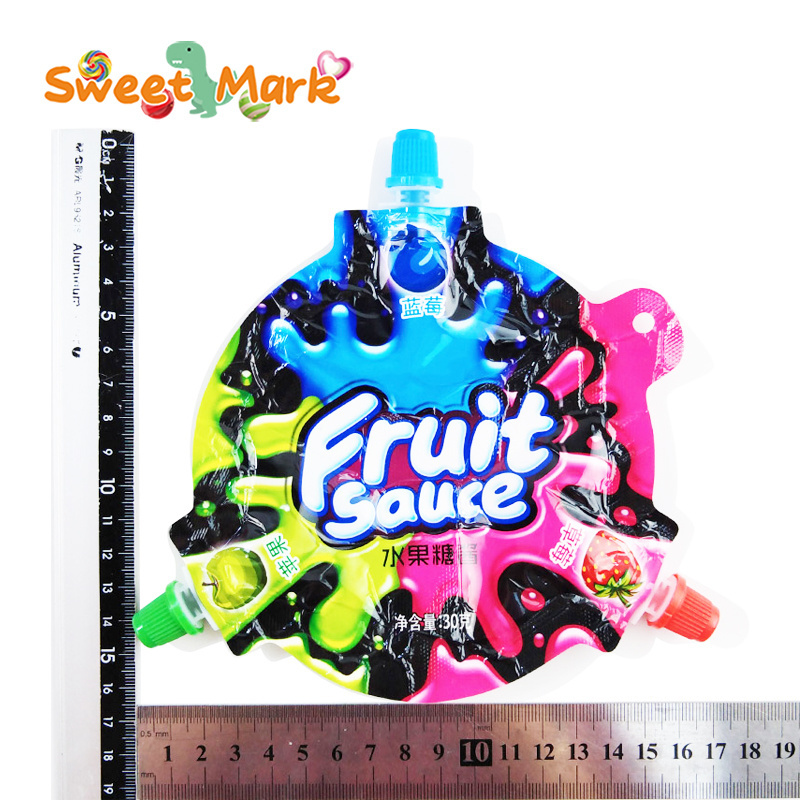 New design candy jam fruity liquid candy natural color jelly