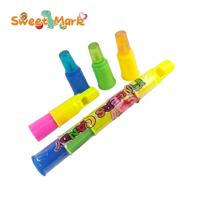 Wholesale whistle Finger Shape halal mix fruit flavor hard lollipop