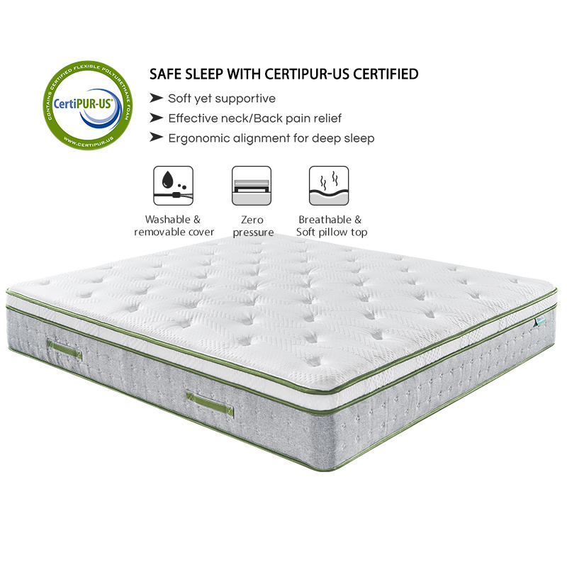 Comfort Cheap Prices Memory Foam Mattress King Size Pocket Spring Mattress