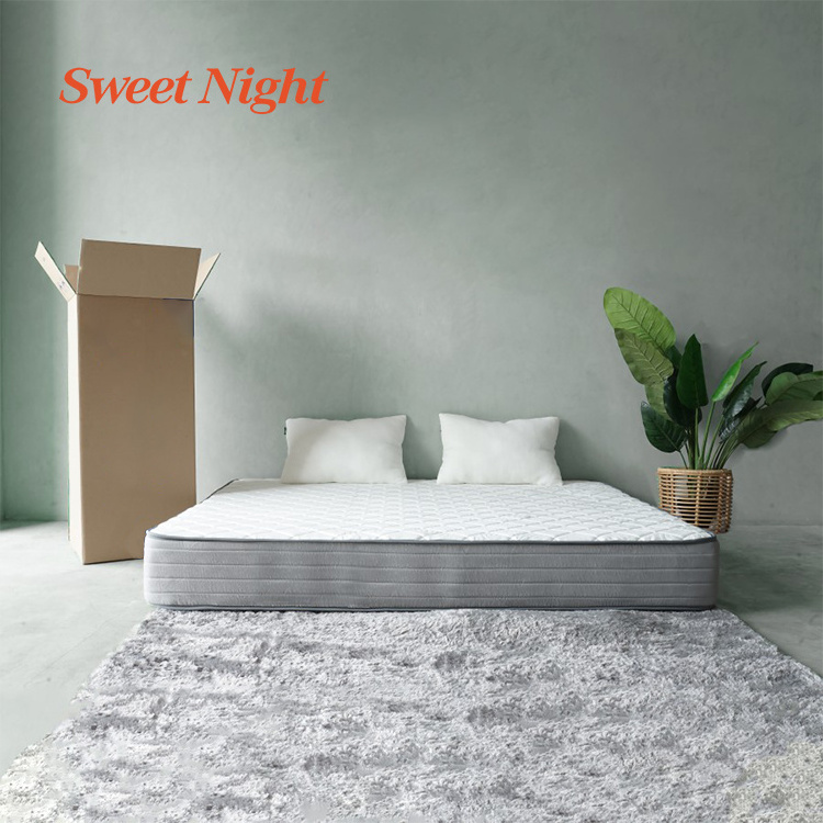 Sweetnight Hotel King Luxury Hybrid Topper Sleep Compressed Natural Latex Memory Foam Pocket Spring Bed Mattress In A Box