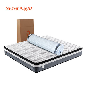 Hotel Luxury Queen King Size Compressed Sleep Twin Bed Hybrid Topper Natural Latex Memory Foam Pocket Spring Mattress