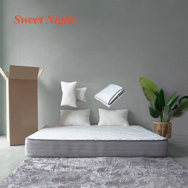 Sweetnight Hotel King Luxury Hybrid Topper Sleep Compressed Natural Latex Memory Foam Pocket Spring Bed Mattress In A Box