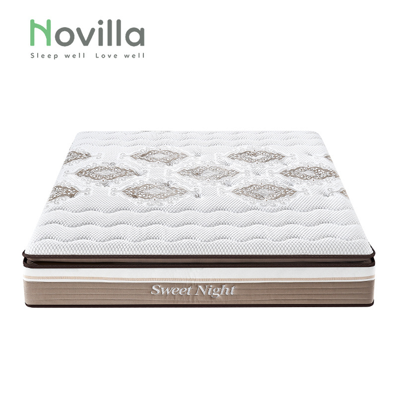 Euro Top Pocket Spring Mattress Latex Gel Memory Foam Hybrid Mattress Queen Size Single Size Luxury Type dream sleep mattress