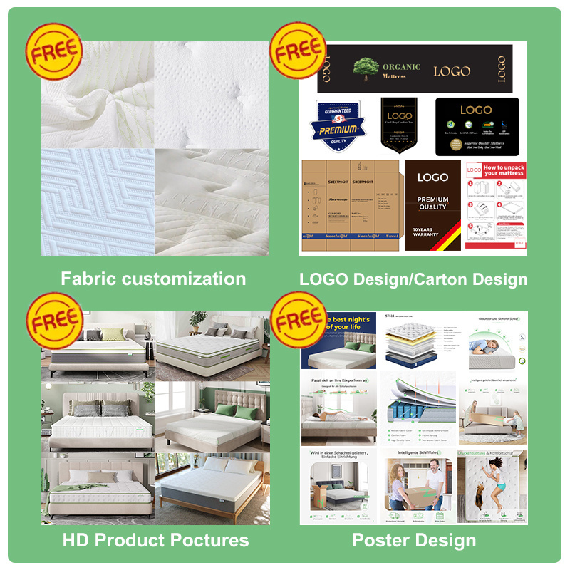 Double Bed King Size Gel Natural Latex Memory Foam Mattress Foldable Roll Up Pocket Spring Mattress in a Box