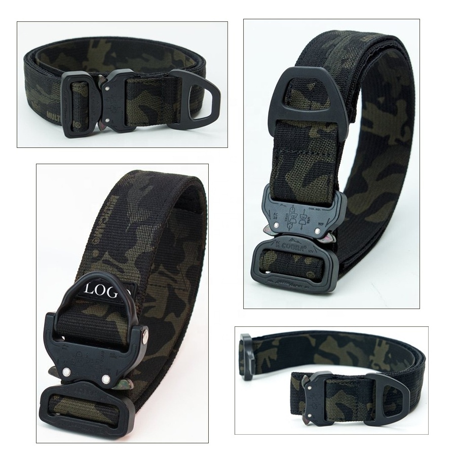 Manufacturer Nylon Webbing Pitbull combat heavy duty Big Adventure Camouflage Pet tactical Service Working Training dog Collar