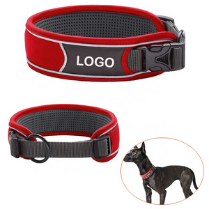 Customized Heavy Duty Reflective Padded Waterproof Training Nylon Tactical UK Manufacturer Dog Collar for Medium Large Pet Dogs