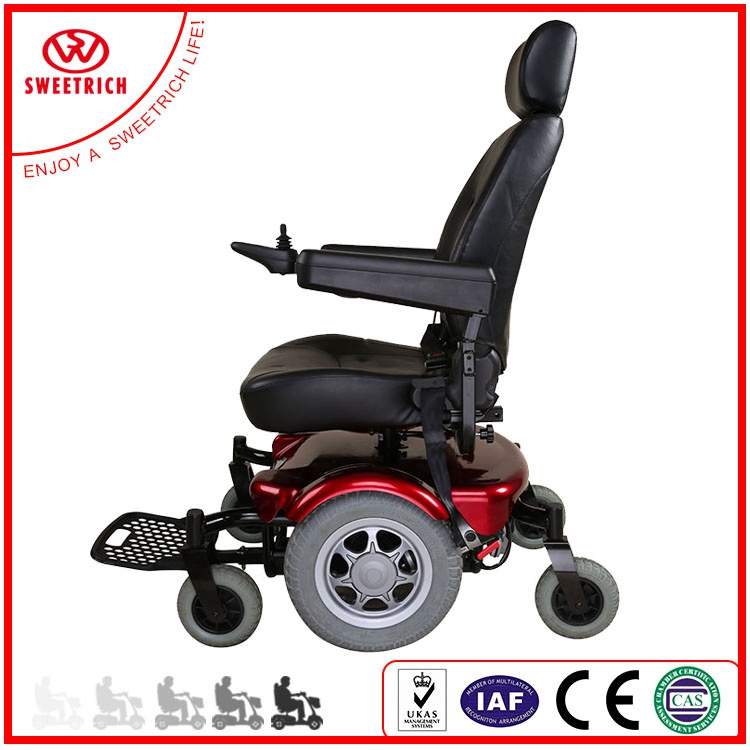 Anti-rollback Ramp Heavy Duty Power Foldable Soft Seat Electric Wheelchair for Disabled