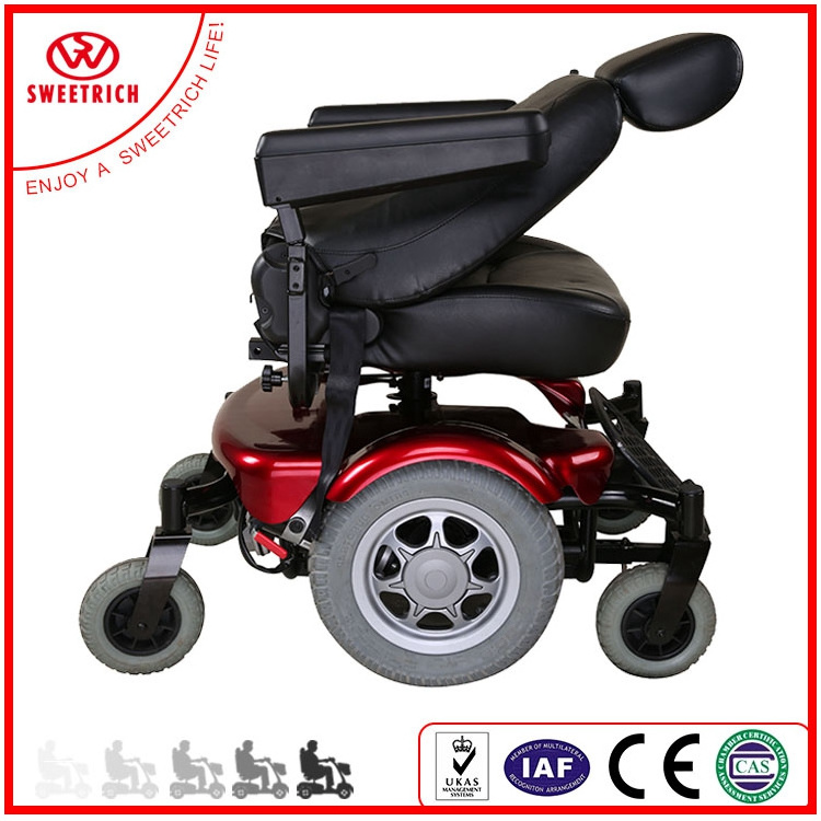 Anti-rollback Ramp Heavy Duty Power Foldable Soft Seat Electric Wheelchair for Disabled