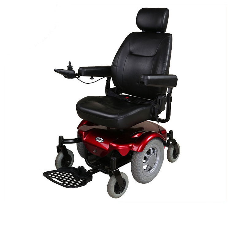 Anti-rollback Ramp Heavy Duty Power Foldable Soft Seat Electric Wheelchair for Disabled