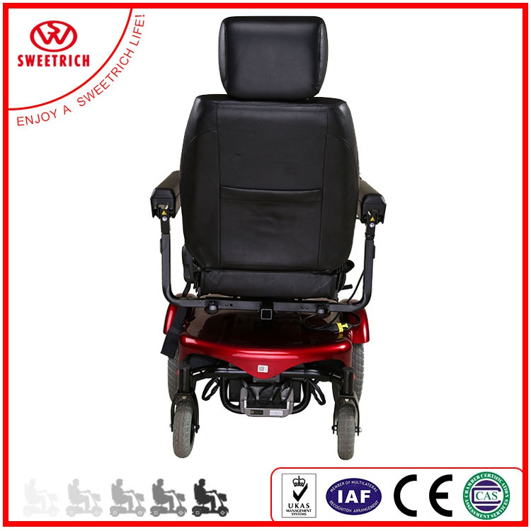 Anti-rollback Ramp Heavy Duty Power Foldable Soft Seat Electric Wheelchair for Disabled