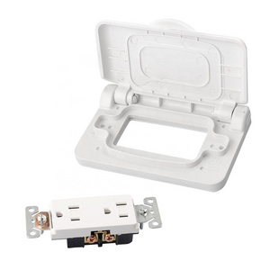 J385 RV Waterproof Outlet Cover with GFCI Receptacle 125V/15amp White with North American Standard for RVs/Campers/Motorhomes