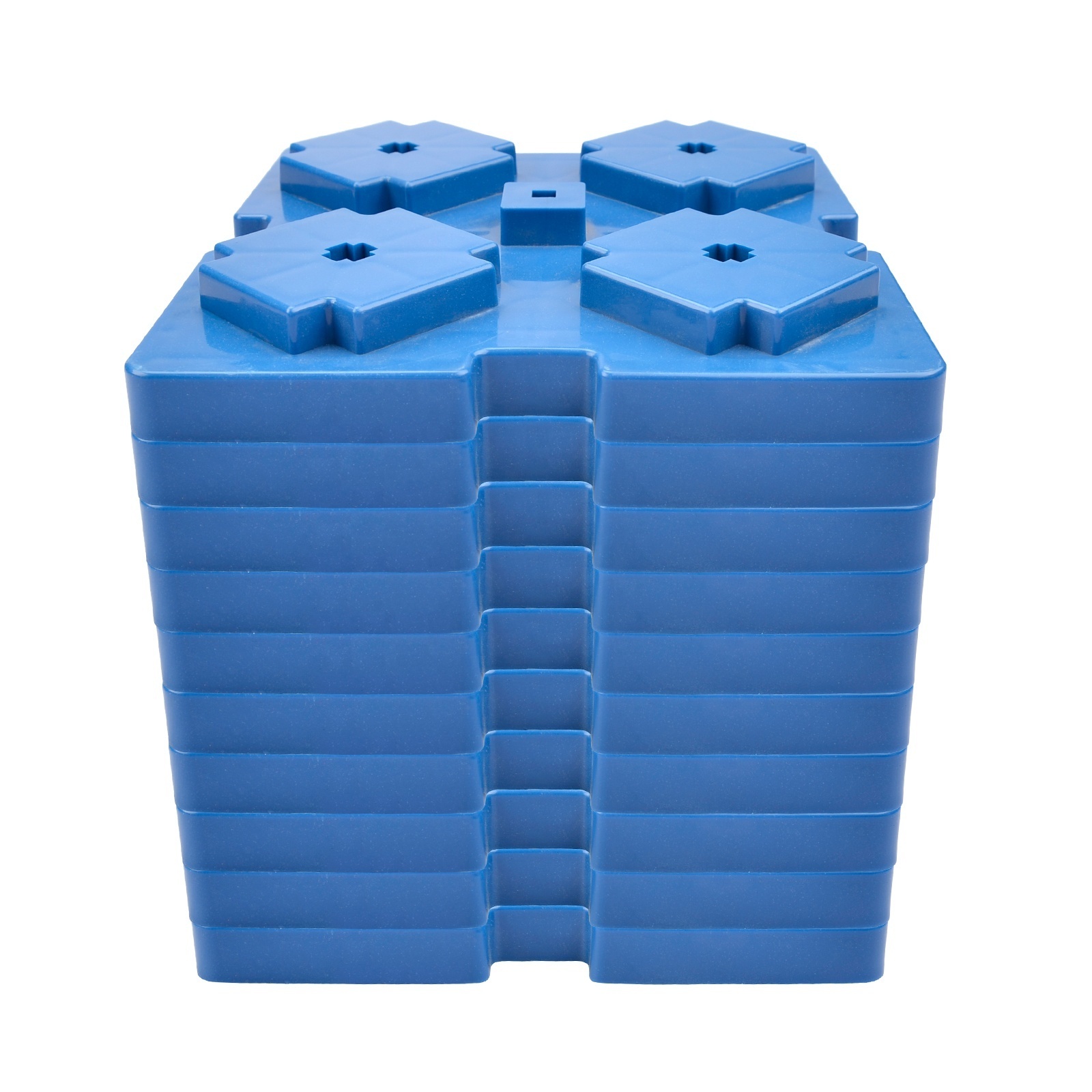 J494 10-Pack Heavy Duty Leveling Blocks with Carrying Storage Bag Ideal for Leveling Single and Dual Wheels Stacked Interlocking