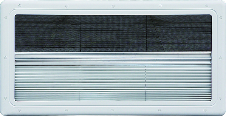 900x450 mm double glazed acrylic RV side window ASA frame with Fly bug Screen and Blind for RV Camper