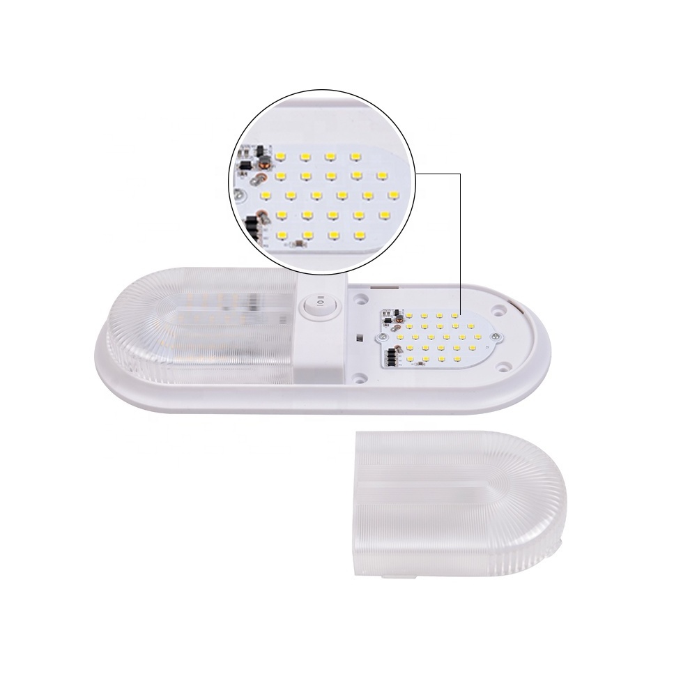 12V Led RV Marine Caravan Ceiling Dome Light RV Interior Lighting for Trailer Camper with Switch, White Doouble