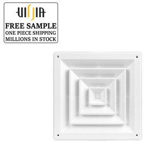 Plastic Square Diffuser Square To Circular Exhaust Louver Anti Condensation Central Air Conditioning Vent Ventilation