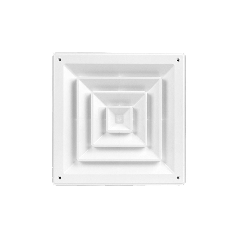 Plastic Square Diffuser Square To Circular Exhaust Louver Anti Condensation Central Air Conditioning Vent Ventilation