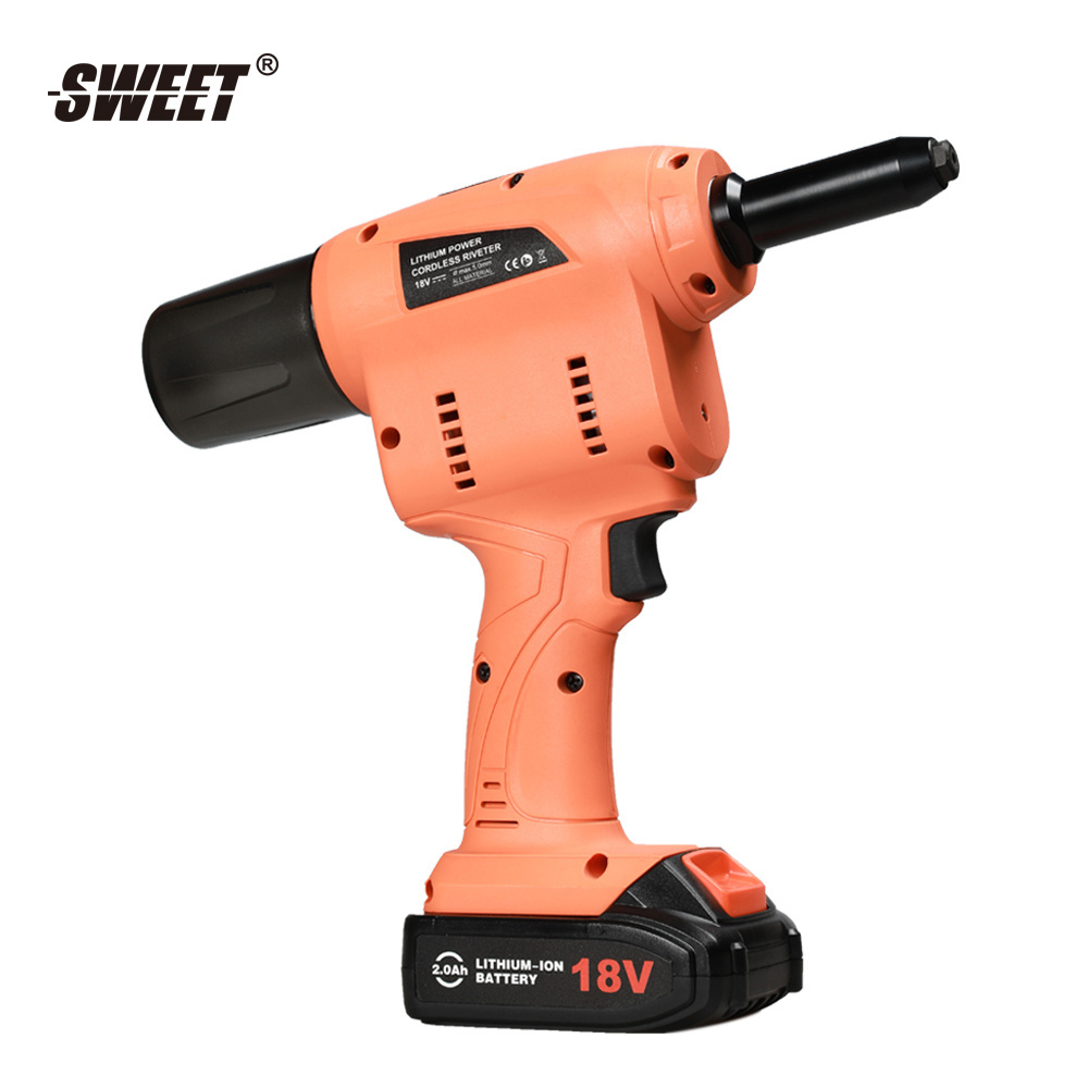 SWT-E5000 long life 18V li-ion cordless electric rivet gun tool,battery riveter