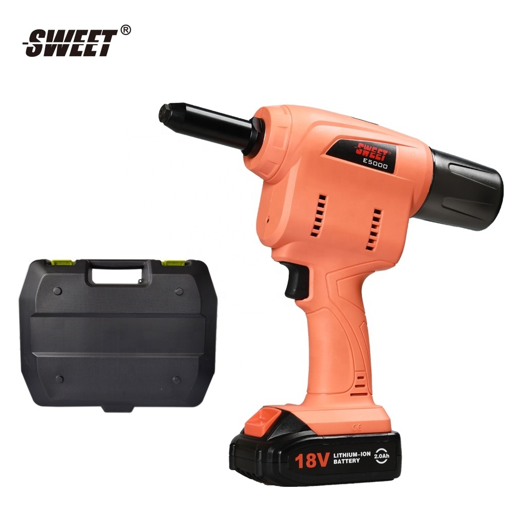 SWT-E5000 long life 18V li-ion cordless electric rivet gun tool,battery riveter