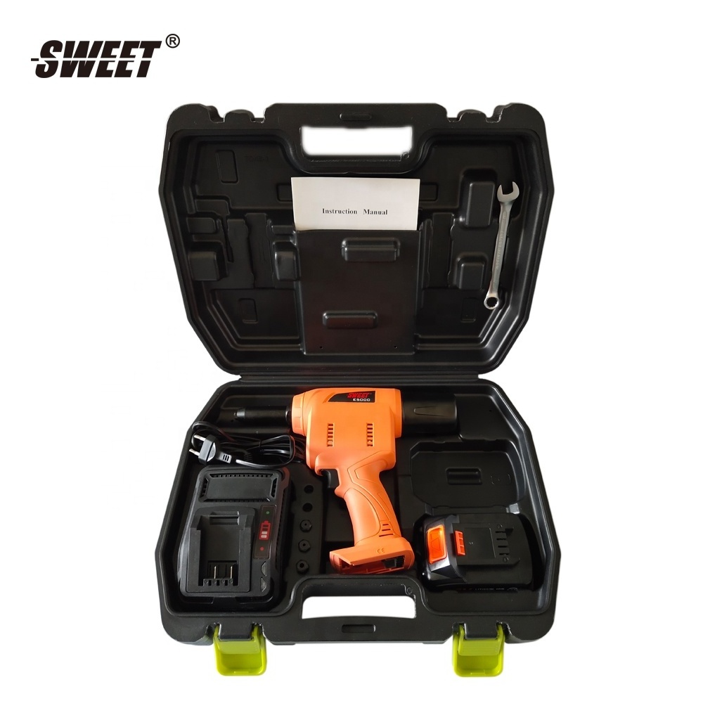 SWT-E5000 long life 18V li-ion cordless electric rivet gun tool,battery riveter